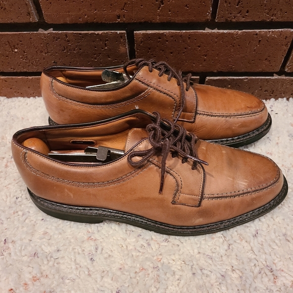 Allen Edmonds Wilbert Brown Split Toe Derby Lace-Up Comfort Shoe Size 9 1/2 D - Picture 4 of 11